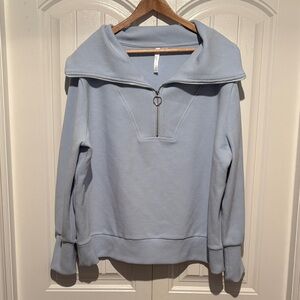 Sky Blue Women's Half-Zip Sweatshirt